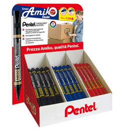 0022012 expo 96 pz. Permanent marker amiko assortiti pentel