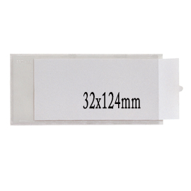 10 portaetichette adesive iesti a3 32x124mm trasparente sei