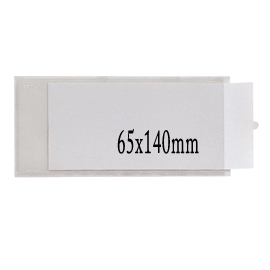 10 portaetichette adesive iesti a4 65x140mm trasparente sei