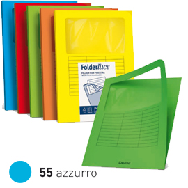 10 cartelline signo con finestra 140gr 22x31cm azzurro favini