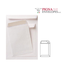 100 buste a sacco bianche 250x353mm 80gr adesiva competitor pigna