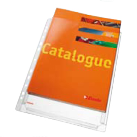 10 buste forate c/soffietto 22x30 in pvc leitz