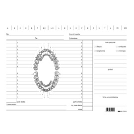 100 schede per dentisti 17x24cm verde e3529 edipro