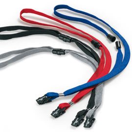 10 cordoncino portabadge in tessuto 440x10mm nero durable