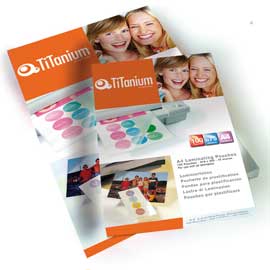 100 pouches 60x90mm 125my business card titanium