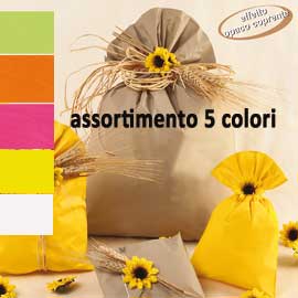 100 buste regalo in ppl perla mat 35x50cm assortimento 5 colori