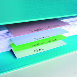 100 separatori orizzontali 105x240mm assort in cartoncino ricicl. 180gr forever