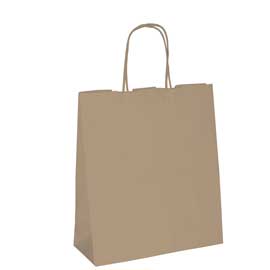10 shoppers carta biokraft 54x14x45cm neutro cordino avana