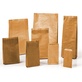 100 sacchetti avana 10x18cm +3cm in carta kraft