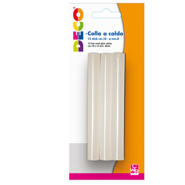 12 stick colle per pistola mini tg02m diam. 8mm - lungh. 10cm cwr