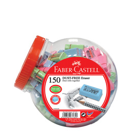 187292 boccia 150 gomme dust free colori assortiti faber castell