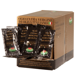 100 bustine monodose olio extra vergine d'oliva italiano da 10ml - viander