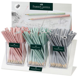 118222 set barattoli 48 matite sparkle in colori perlati ass. Faber castell