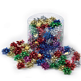 100 stelle nastro metal 6870 5mmxØ2,5cm colori assortiti brizzolari