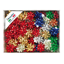 100 stelle nastro metal 6870 10mmxØ5cm colori assortiti brizzolari