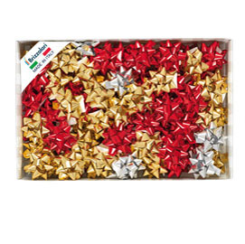 100 stelle nastro metal 6870 14mmxØ6,5cm colori assortiti brizzolari