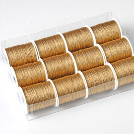 12 rocchette cordonetto 2 capi 20mt oro brizzolari