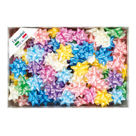100 stelle nastro liscio 6800 14mmxØ6,5cm colori assortiti primavera brizzolari