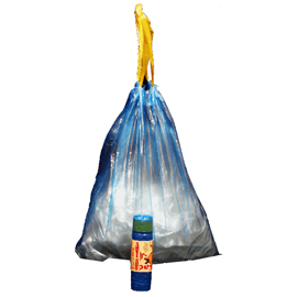 15 sacchi azzurro 50x60cm 30lt 13µ con maniglie rolsac