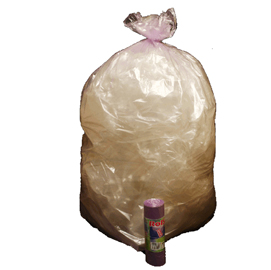 10 sacchi viola trasp. 70x110cm 110lt 22µ rolsac