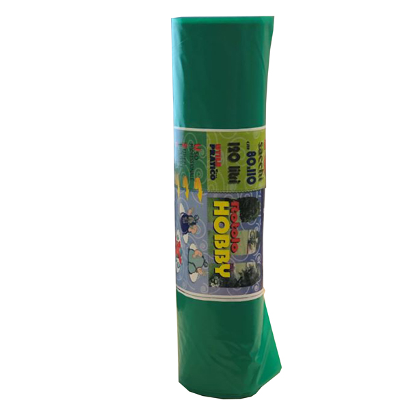10 sacchi verde 80x110cm 130lt 46µ rolsac