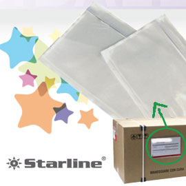 100 buste portadocumenti adesiva 310x220mm starline