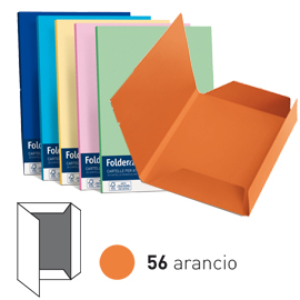25 cartelline 3 lembi luce 200gr 24,5x34,5cm arancio favini