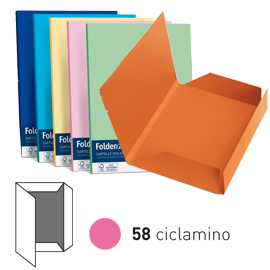 25 cartelline 3 lembi luce 200gr 24,5x34,5cm ciclamino favini