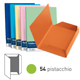 25 cartelline 3 lembi luce 200gr 24,5x34,5cm pistacchio favini