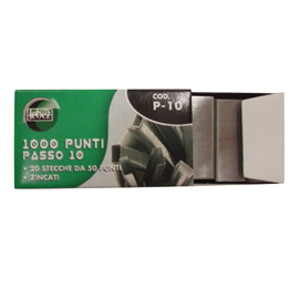 20 scatole da 1000 punti zincati p-10 passo 10