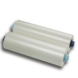 2 bobine film x plastificazione 305mmx75mt 75mic. Lucido