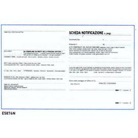 250 schede di notifica snap a 2 copie autoric. 10x22 e5876n