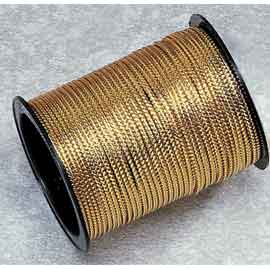 20 rocchetti cordonetto tubolare oro 1,5mm x 10mt bolis