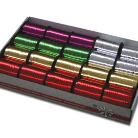 20 mini rocchetti nastro reflex metal 10mmx10mt assortito