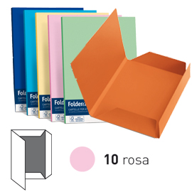 25 cartelline 3 lembi luce 200gr 24,5x34,5cm rosa favini
