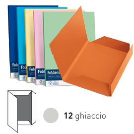 25 cartelline 3 lembi acqua 200gr 24,5x34,5cm ghiaccio favini