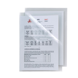 25 cartelline a l 21x29,7 poli t 150 ppl liscio sei