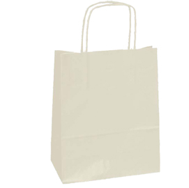 25 shoppers carta kraft 18x8x24cm twisted avorio