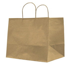 25 shoppers carta kraft 32x20x33cm twisted large bianco