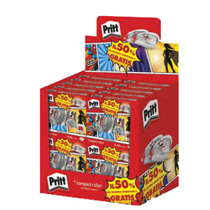 2233944 displ 20 bipack correttore a nastro 4,2mm roller compact bts 17 pritt