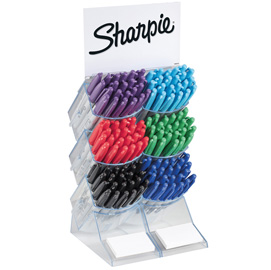2016698 espositore 144 penne sharpie fine colori assortiti papermate
