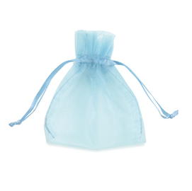 20 sacchetti organza milly 8,5x10cm celeste