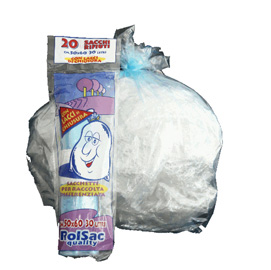 20 sacchi azzurro trasp.50x60cm 30lt 16µ rolsac