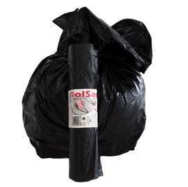 30 sacchi nero 55x70cm 38lt 19µ rolsac