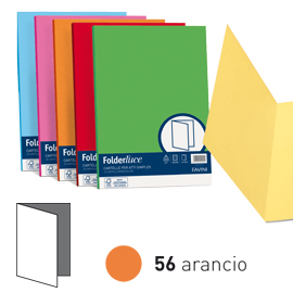 50 cartelline semplici luce 200gr 25x34cm arancio favini