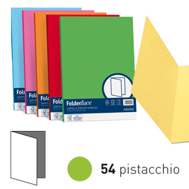 50 cartelline semplici luce 200gr 25x34cm pistacchio favini