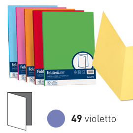 50 cartelline semplici luce 200gr 25x34cm violetto favini