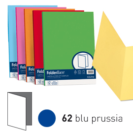 50 cartelline semplici luce 200gr 25x34cm blu prussia favini