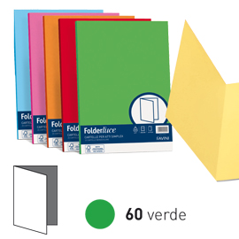 50 cartelline semplici luce 200gr 25x34cm verde favini