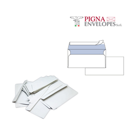500 buste bianche 110x230mm s/finestra 90gr edera strip
